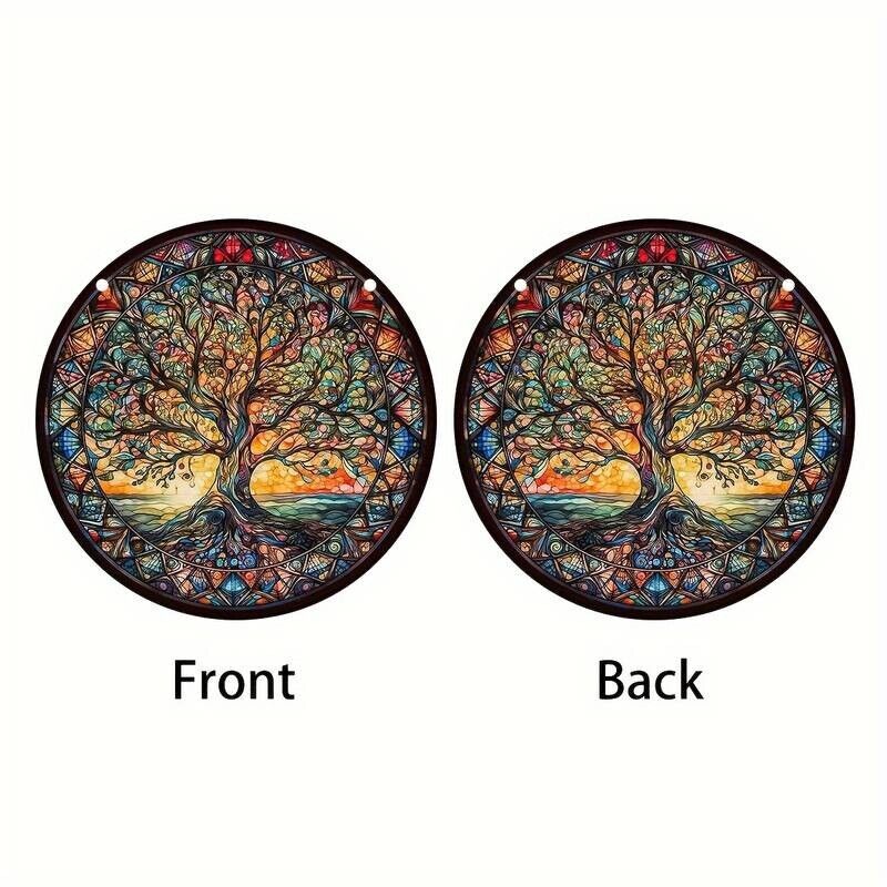 Tree Of Life Round Sun Catcher